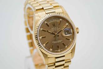 Thumbnail von Rolex Day-Date 36 Tritium Havana Dial L-Serie mit Rolex Service </h1>