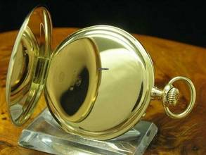 Thumbnail von IWC Open Face 14kt 585 Gold Taschenuhr / Durchmesser 48,5 Mm </h1>