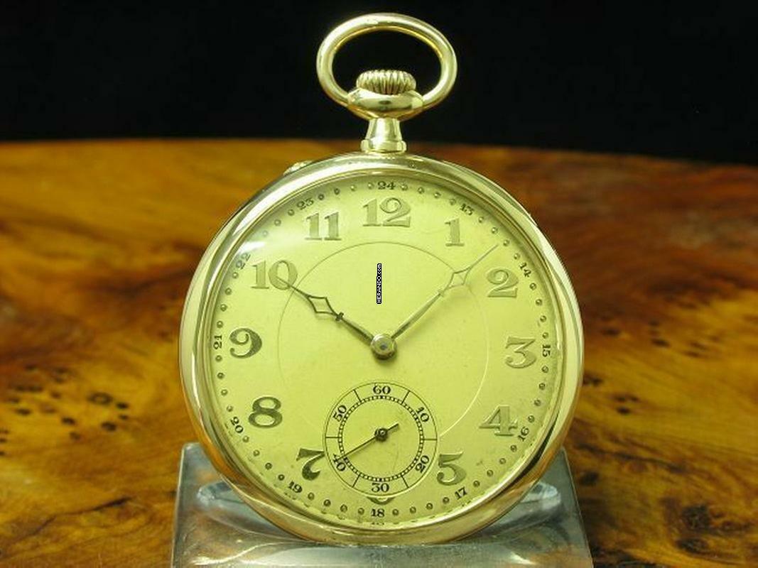 IWC Open Face 14kt 585 Gold Taschenuhr / Durchmesser 48,5 Mm </h1>