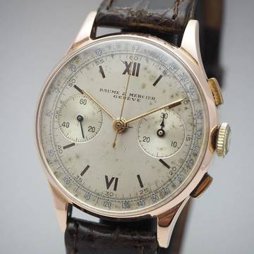  Baume & Mercier Chronograph Vintage Rosegold 18k/750 