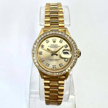  Rolex Datejust OYSTER PERPETUAL DATEJUST Presidential Automatic 26mm 18K Yellow Gold Diamond Watch </h1> 