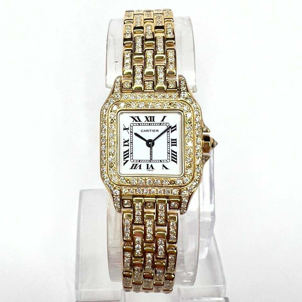 Cartier Panthère 23mm 18K Yellow Gold 3.5TCW Diamond Watch </h1>