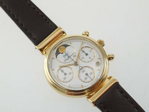  IWC Da Vinci Chronograph Mondphase 3735 massiv 18 Kt Gelbgold im Top Zustand </h1> 