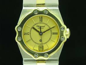 Thumbnail von Chopard St. Moritz Stahl/gold Damenuhr Mit Datum / Ref 8024 / Eta 956.112 </h1>