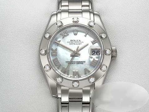  Rolex Lady-Datejust Pearlmaster 34 81319 2010 Weissgold 750 Perlmutt Diamanten Automatik 18kt White Gold Chronometer </h1> 