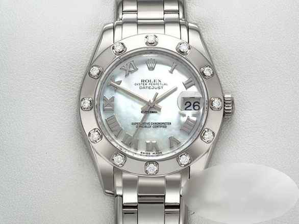  Rolex Lady-Datejust Pearlmaster 34 81319 2010 Weissgold 750 Perlmutt Diamanten Automatik 18kt White Gold Chronometer </h1> 
