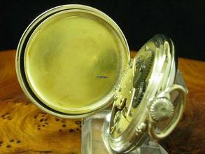 Thumbnail von Neusilber Open Face Taschenuhr / Durchmesser 48,9 Mm </h1>