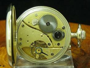 Thumbnail von Neusilber Open Face Taschenuhr / Durchmesser 48,9 Mm </h1>