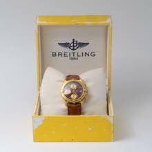 Thumbnail von Breitling Chronomat 81950 Burgundy dial yellow gold 18KT 1980’s </h1>