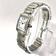 Thumbnail von Cartier Tank Française Quartz 20mm Steel 1.88TCW DIAMOND Watch </h1>