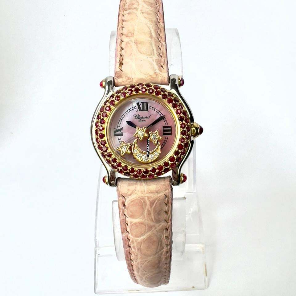 Chopard Happy Sport 26mm 2 Tone DIAMONDS & Red RUBIES Watch </h1>