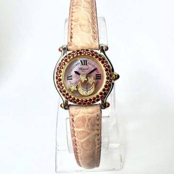  Chopard Happy Sport 26mm 2 Tone DIAMONDS & Red RUBIES Watch </h1> 