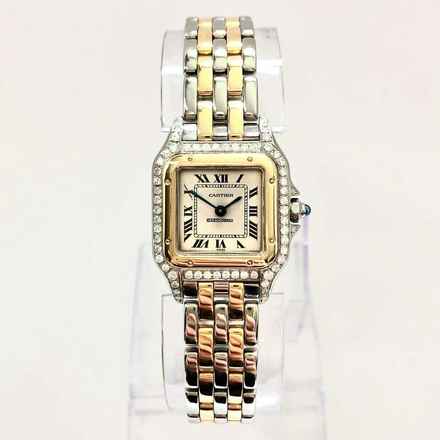 Cartier Panthère Quartz 23mm 2 Row Gold 0.54TCW Diamond Watch </h1> 