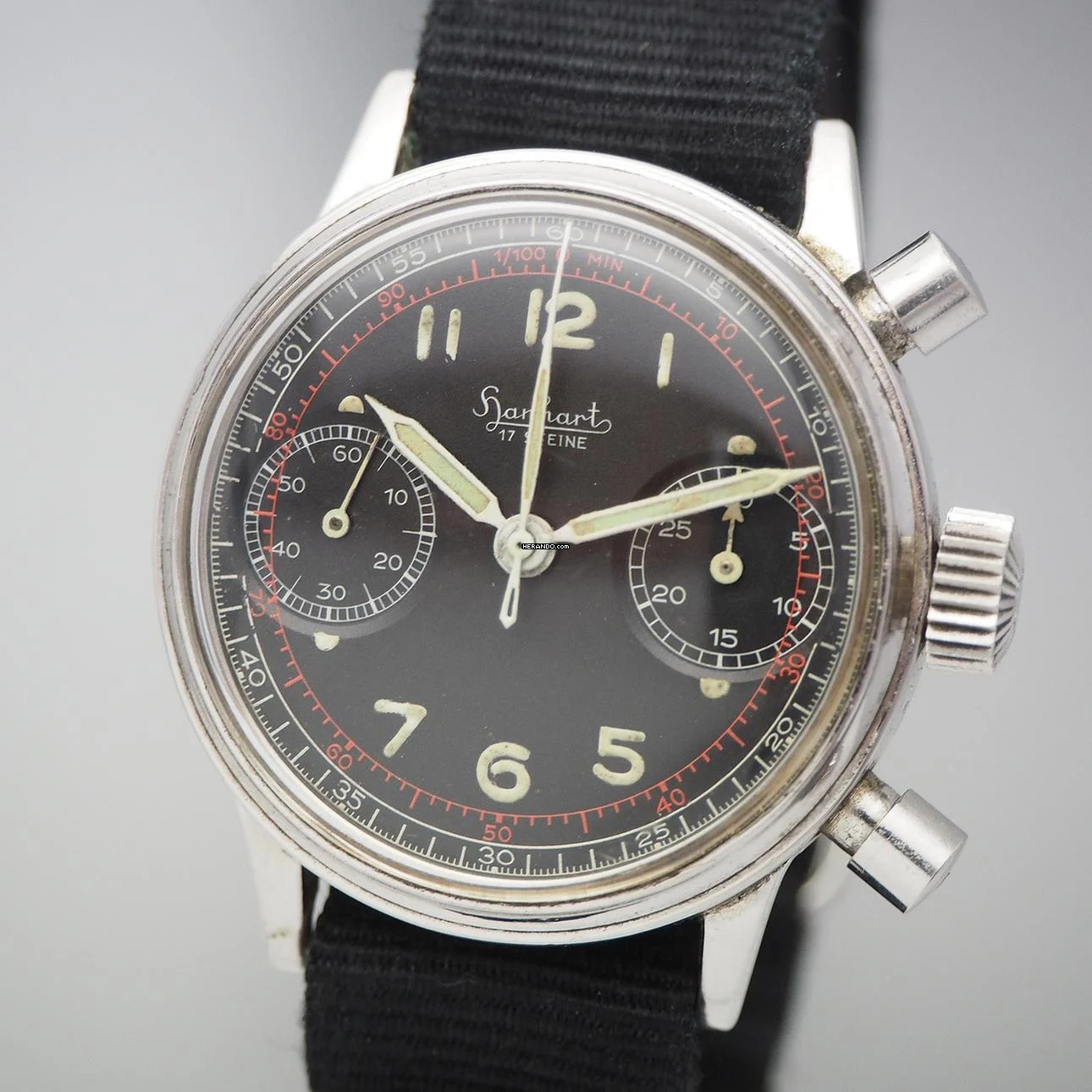 Hanhart Vintage Chronograph Tele Tachymeter Cal.41 um 1950