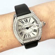 Thumbnail von Cartier Roadster Quartz 31mm Steel 1.88TCW Diamond Watch </h1>
