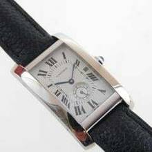 Thumbnail von Cartier Tank Américaine 18 Kt Weißgold Tank Américaine Herrenuhr Full Set plus Voll Revision 2023 </h1>