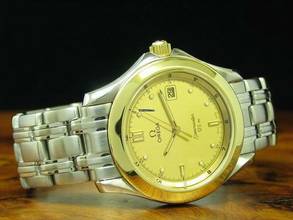 Thumbnail von Omega Seamaster 18kt 750 Gold / Edelstahl Herrenuhr Mit Datum / Ref 168.1501 </h1>