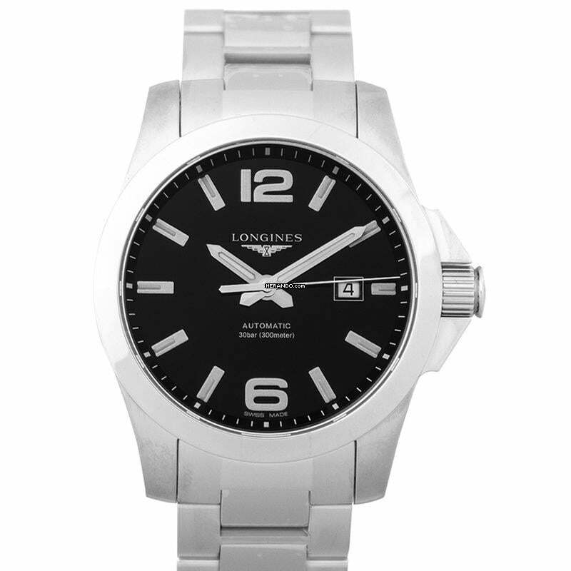 Longines Conquest L37784586 - Conquest Automatic Black Dial Men's Watch </h1>