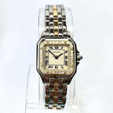  Cartier Panthère Quartz 23mm 1 Row Gold 0.32TCW DIAMOND Watch </h1> 