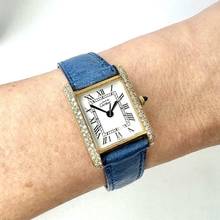 Thumbnail von Cartier Tank Hand Winding 21mm GP Silver 0.67TCW Diamond Watch </h1>