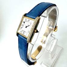Thumbnail von Cartier Tank Hand Winding 21mm GP Silver 0.67TCW Diamond Watch </h1>