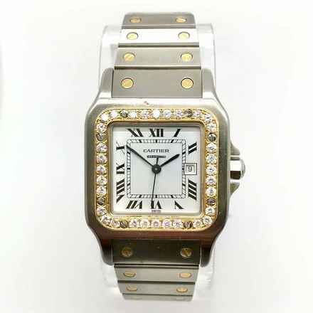  Cartier Santos Galbée 29mm Automatic 2 Tone 0.94TCW DIAMOND Watch  </h1> 
