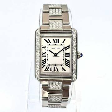  Cartier Tank Solo Quartz 24mm Steel 1.53TCW DIAMOND Watch </h1> 