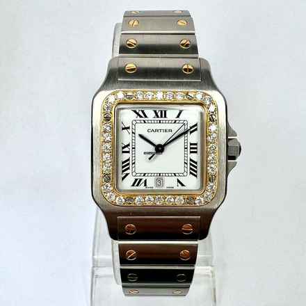  Cartier Santos Galbée 29mm Quartz 2 Tone 0.85TCW DIAMOND Watch  NEW Model </h1> 