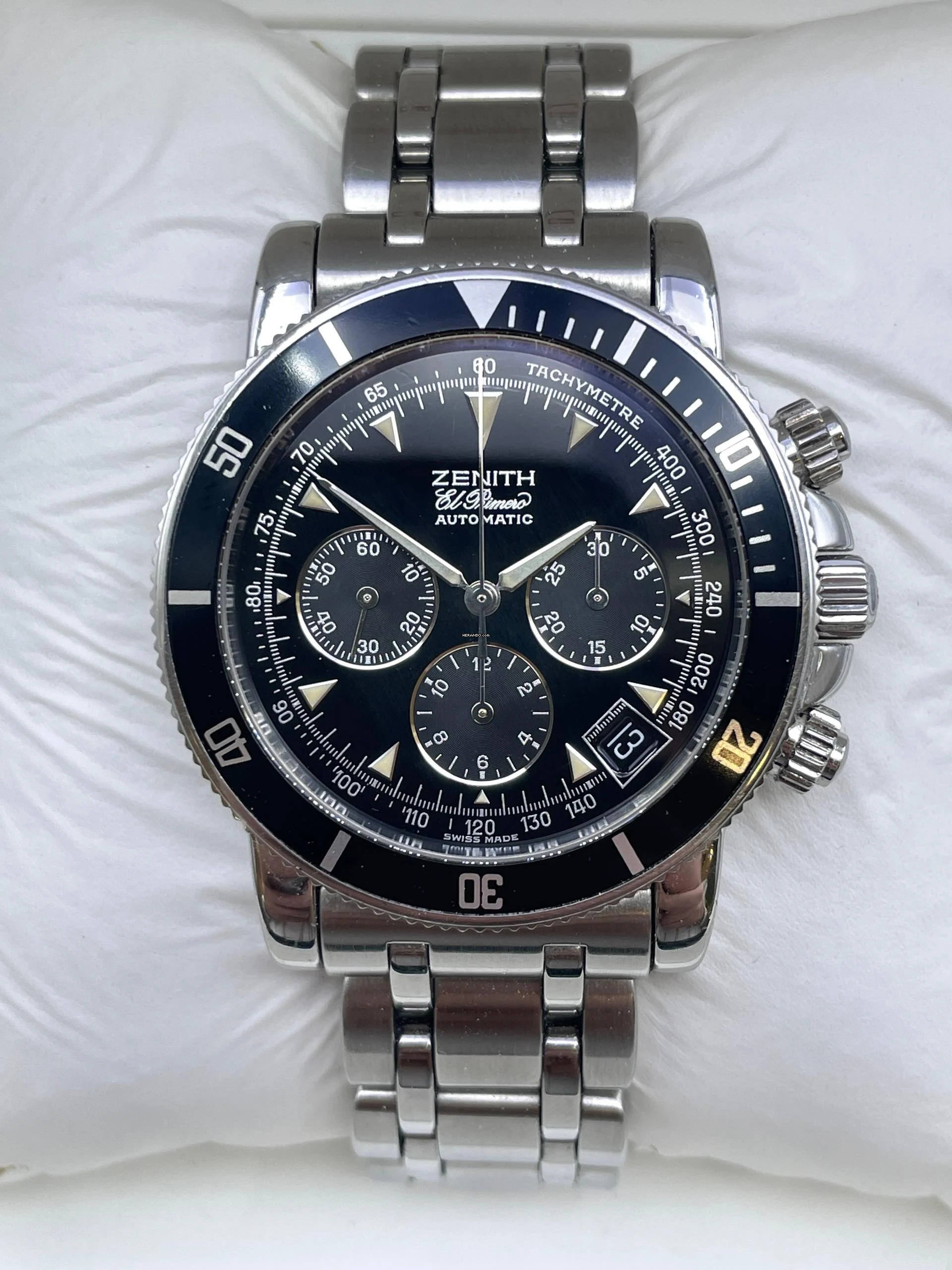 Zenith Rainbow Chronograph 39mm Black Dial with Box&papers Nice Condition