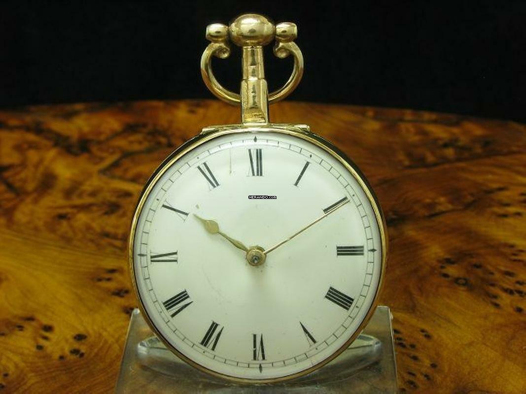 William Smith Gold Mantel Open Face Spindeltaschenuhr Mit Schnecke & Kette </h1>