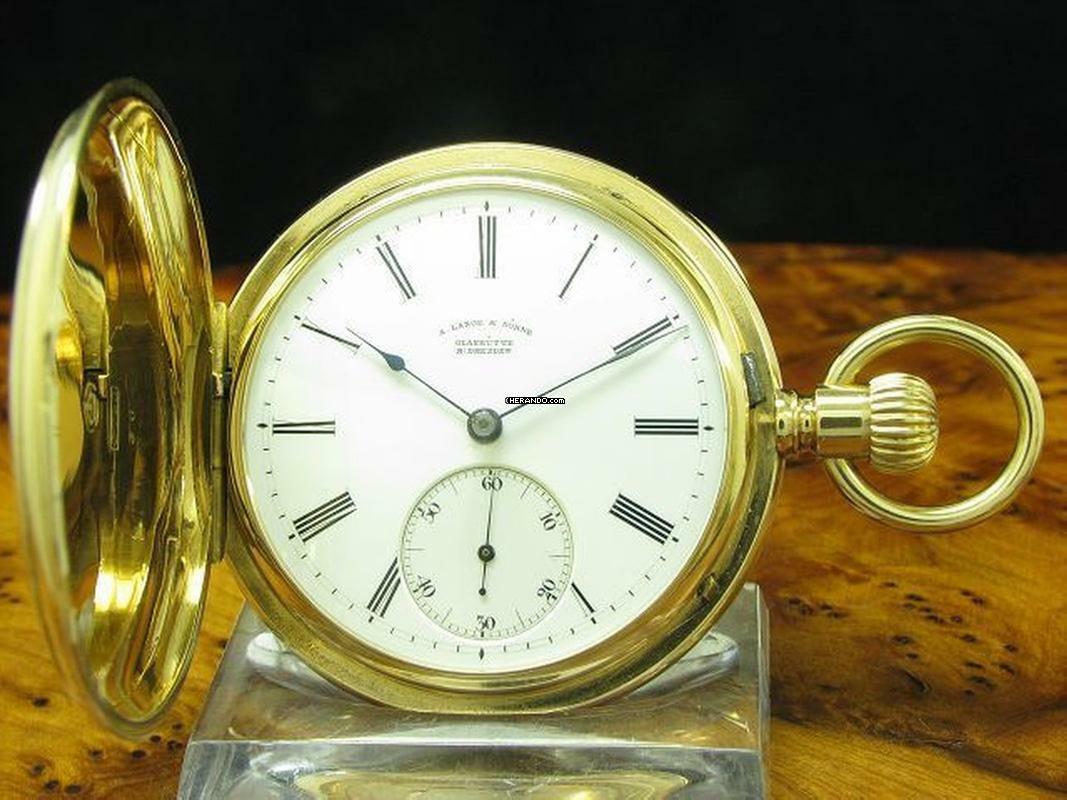 A. Lange & Söhne 18kt 750 Gold Savonette Taschenuhr Qualität 1a / Kaliber 43 </h1>