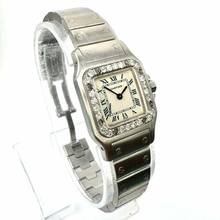 Thumbnail von Cartier Santos Galbée 24mm Quartz Steel 0.69TCW Watch NEW Model </h1>