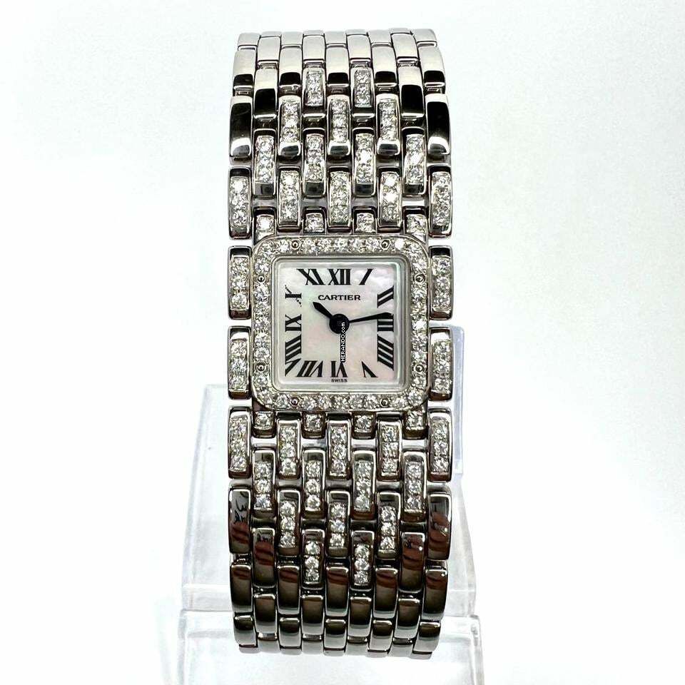 Cartier Panthère RUBAN Quartz Steel 1.32TCW DIAMOND Watch </h1>