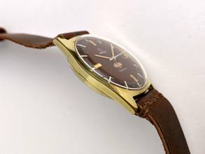 Thumbnail von Omega Genève Vintage 136.041 rare burgundy Inland Dial 136041