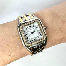Thumbnail von Cartier Panthère Quartz Jumbo 29mm 3 Row Gold 0.55TCW DIAMOND Watch </h1>