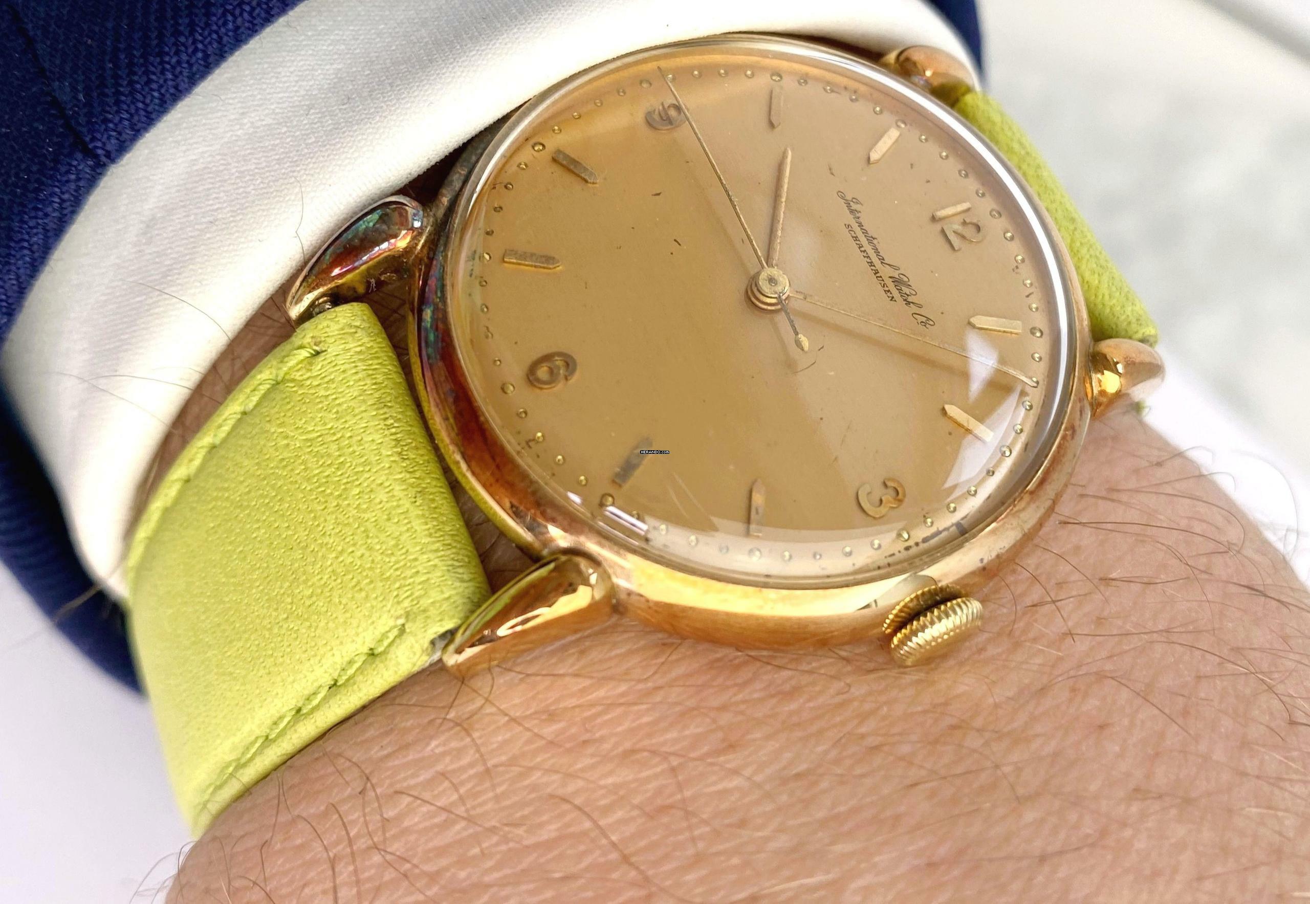 IWC Serviced Handwinding Vintage Rosegold Pink Gold 35mm vintage