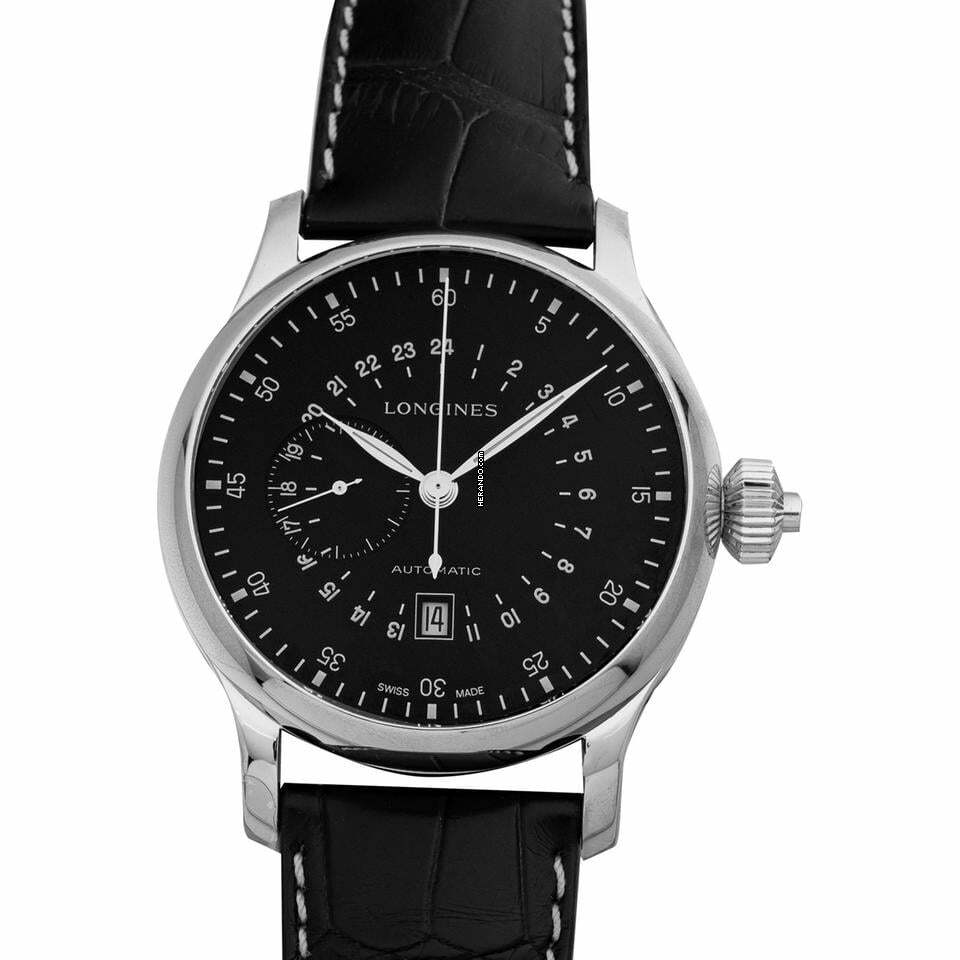 Longines Twenty-Four Hours L27974532 - Longines Heritage Automatic Black Dial Stainless Steel Men's Watch </h1>