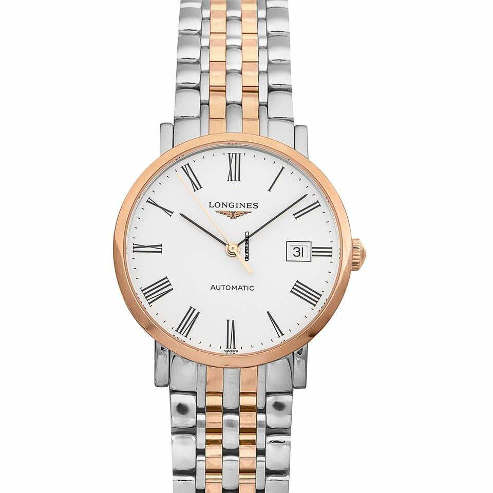 Longines Elegant L48105117 - Elegant Automatic White Dial Stainless Steel Men's Watch </h1>