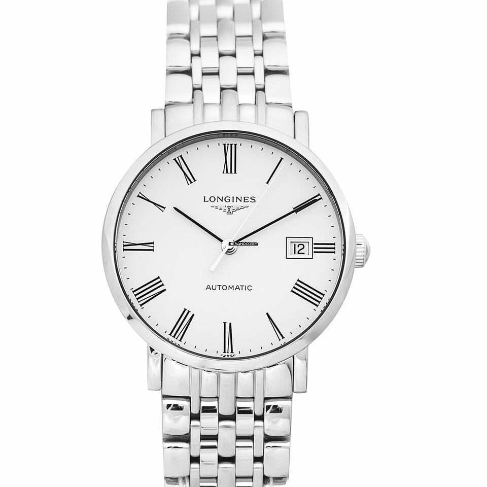 Longines Elegant L48104116 - Elegant Automatic White Dial Stainless Steel Men's Watch </h1>