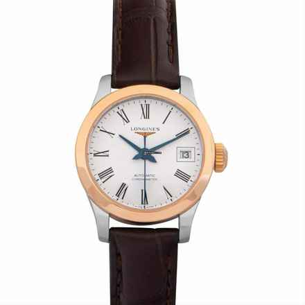  Longines Record L23205112 - Record Automatic White Dial 18kt Rose Gold Ladies Watch </h1> 
