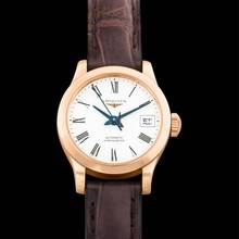 Thumbnail von Longines Record L23208112 - Record Automatic White Dial 18kt Rose Gold Ladies Watch </h1>