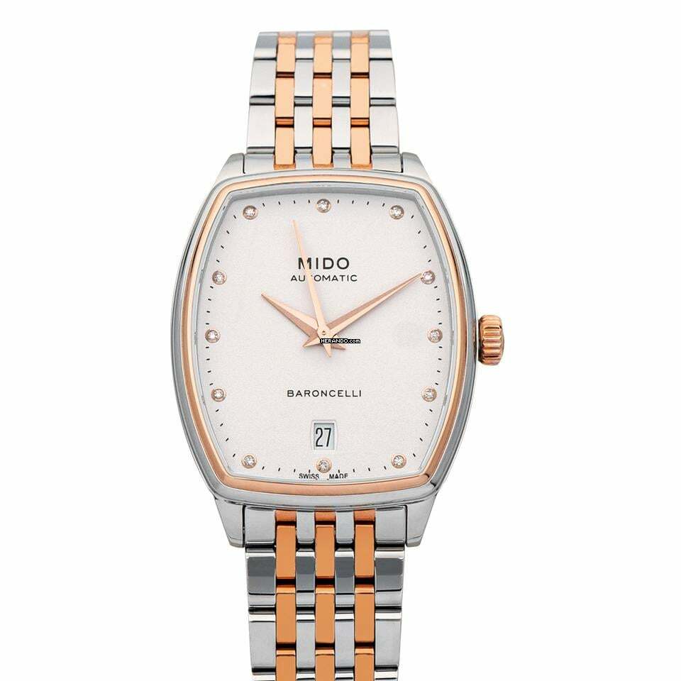 Mido Baroncelli III M041.307.22.016.00 - Baroncelli III Automatic White Dial Stainless Steel Ladies Watch </h1>