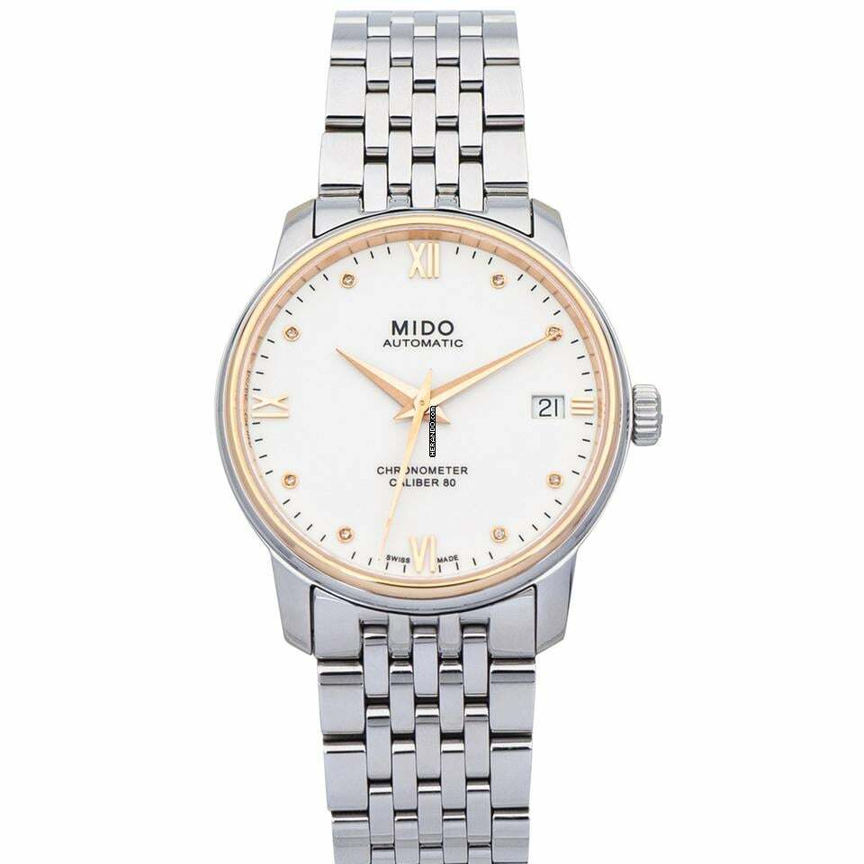 Mido Baroncelli III M027.208.41.266.00 - Baroncelli III Automatic Beige Dial Stainless Steel Ladies Watch </h1>