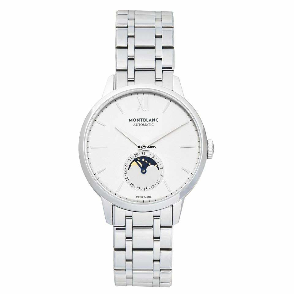 Montblanc Heritage Spirit 111184 - Meisterstuck Heritage Automatic Silver Dial Stainless Steel Men's Watch </h1>