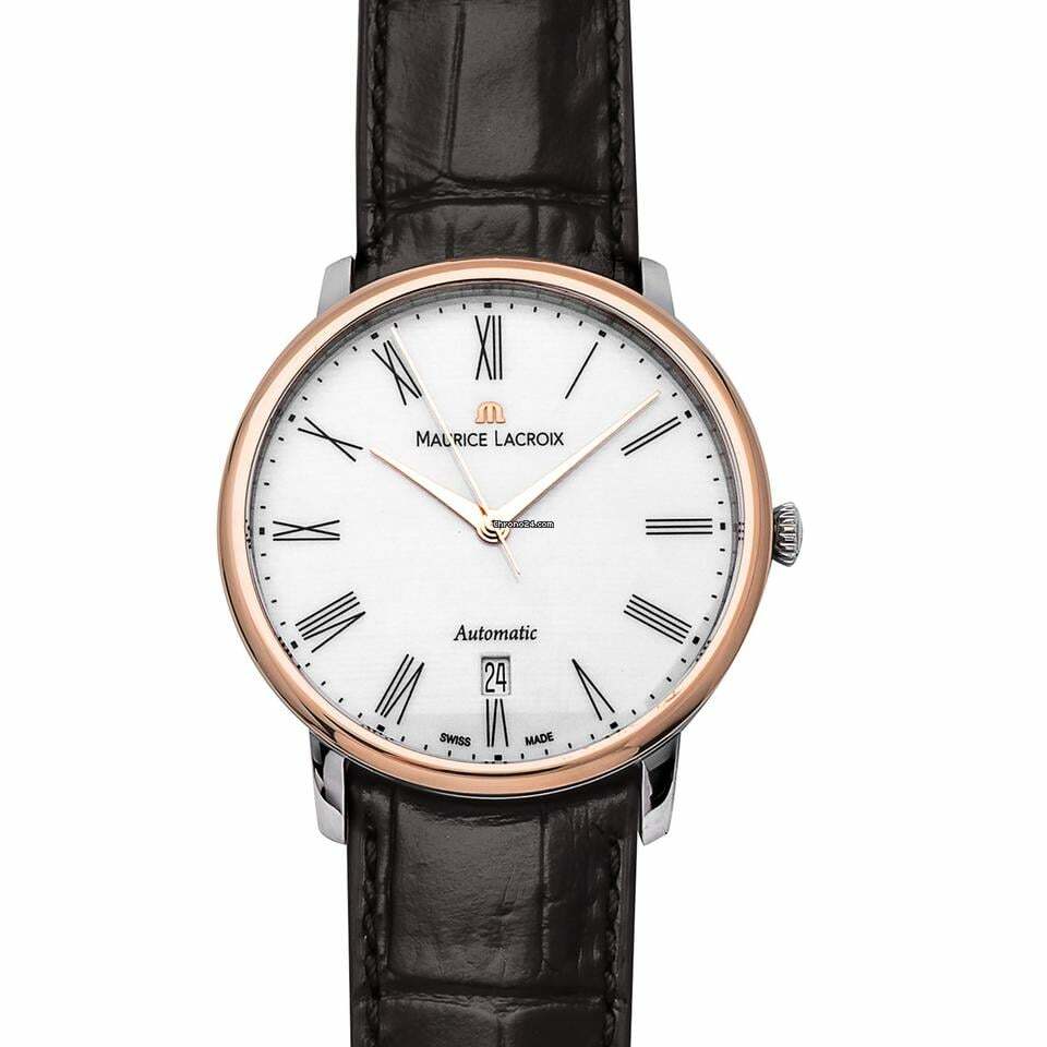 Maurice Lacroix Les Classiques Tradition LC6067-PS101-110 - Les Classiques Automatic White Dial Stainless Steel Men's Watch </h1>