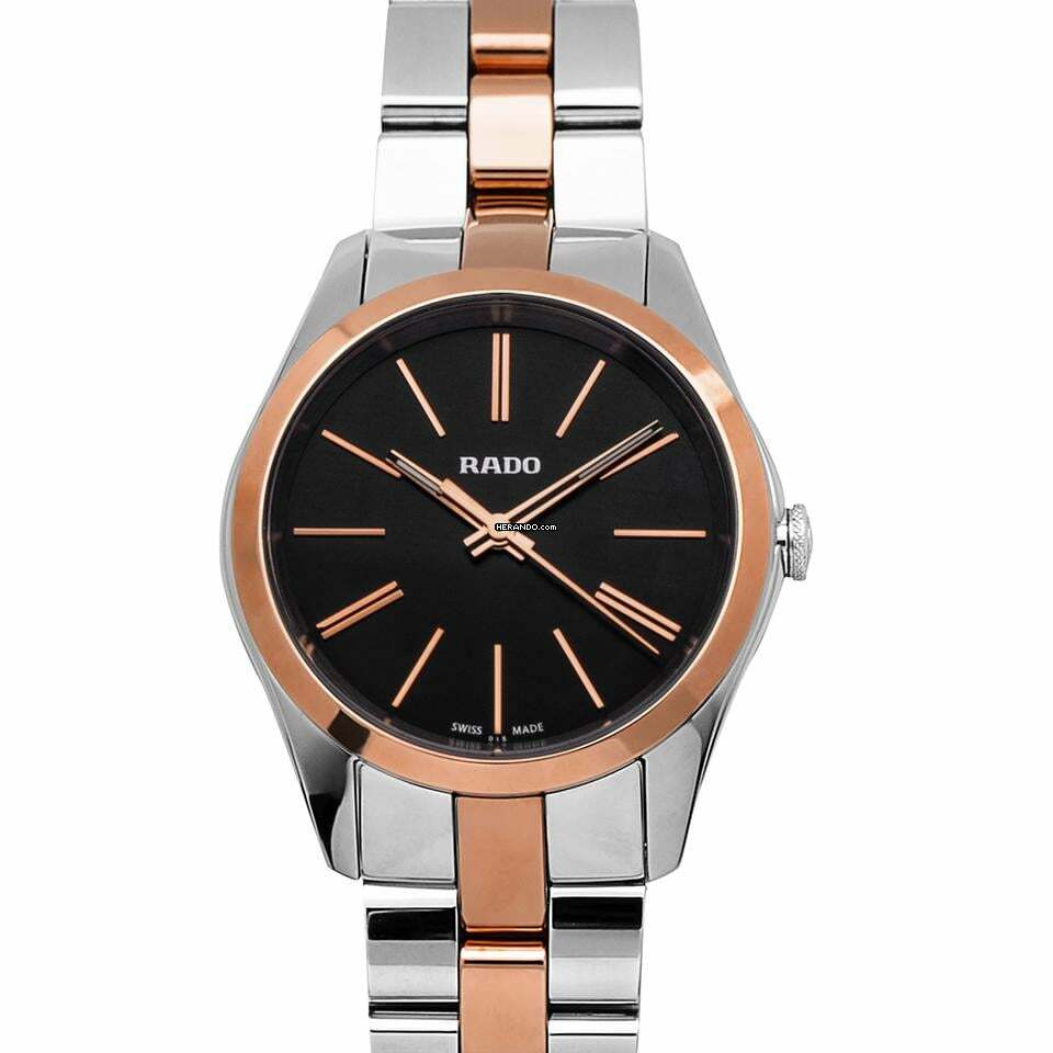 Rado HyperChrome R32976152 - Hyperchrome Quartz Black Dial Stainless Steel Ladies Watch </h1>