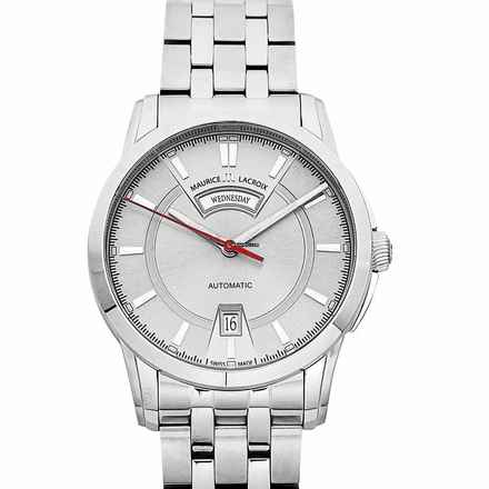  Maurice Lacroix Pontos Day Date PT6158-SS002-231 - Pontos Automatic Silver-tone Dial Stainless Steel Men's Watch </h1> 