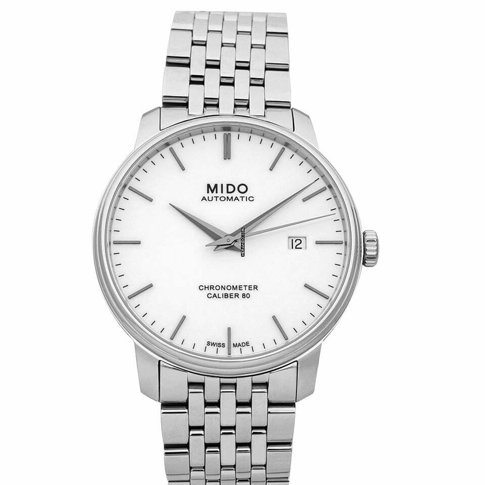 Mido Baroncelli III M027.408.11.011.00 - Baroncelli III Automatic White Dial Stainless Steel Men's Watch </h1>