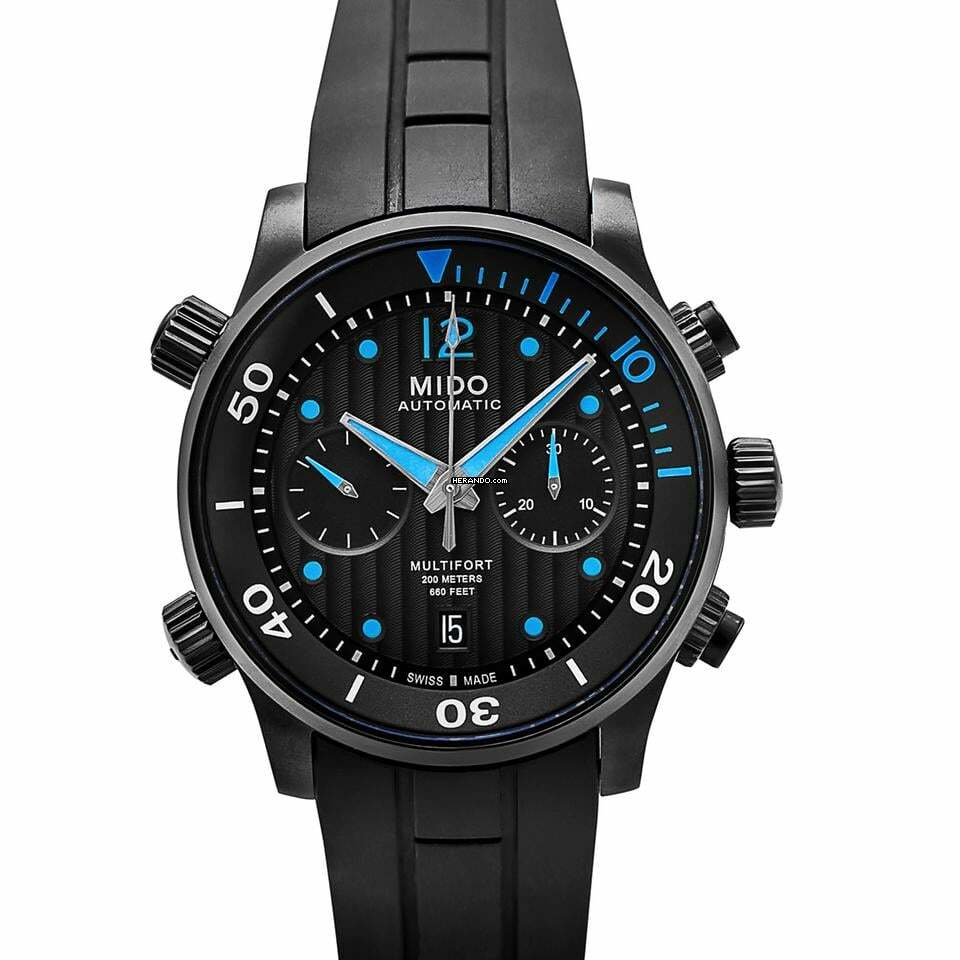 Mido Multifort Chronograph M005.914.37.050.00 - Multifort Automatic Black Dial Stainless Steel Men's Watch </h1>