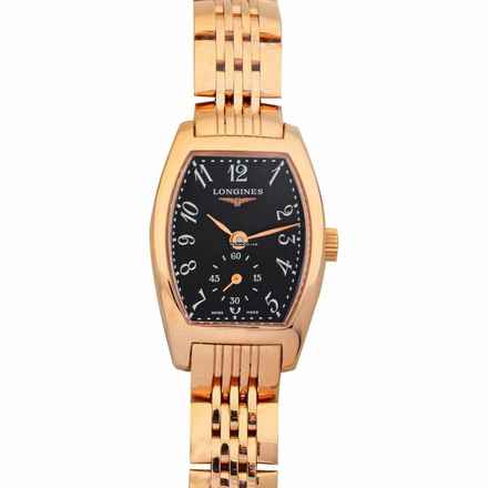  Longines Evidenza L21758536 - Longines evidenza Quartz Black Dial 18kt Rose Gold Ladies Watch </h1> 